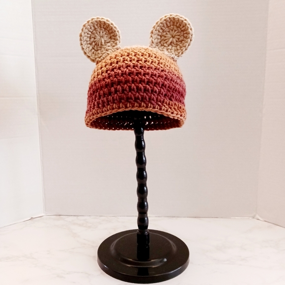 Hand Crafted Other - Toddler Crochet Bear Beanie